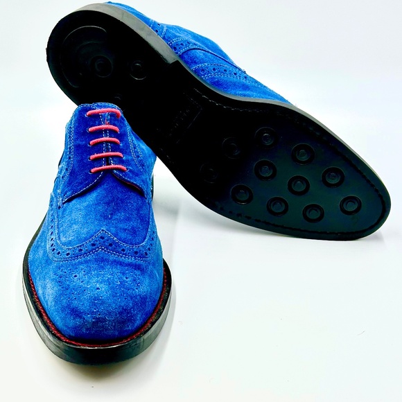 Bugatchi Suede Wingtip Derby's Mens SZ 9.5 - Picture 6 of 16